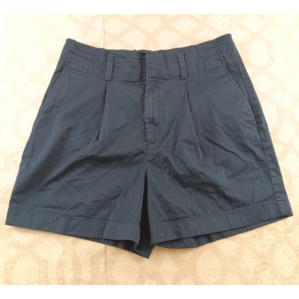 Brooks Brothers Women's Navy‎ Pleated Chino Shorts Size 12